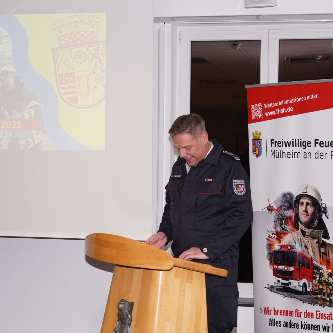 Der Sprecher der FF bei seinem Jahresrückblick